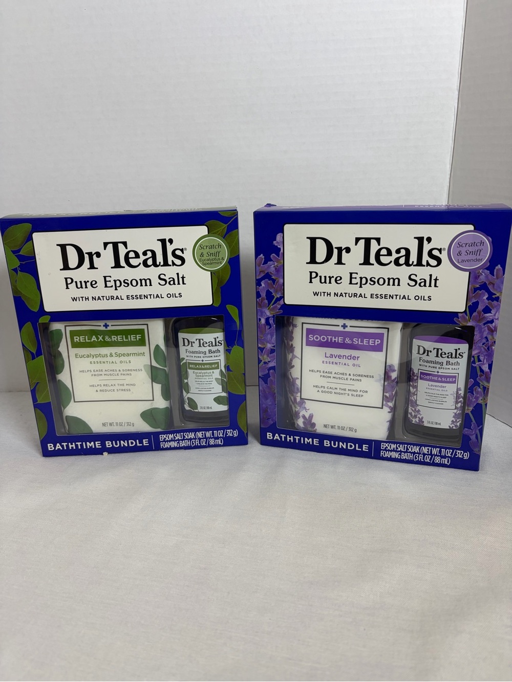 Dr Teal’s Epsom Salt Bundle Lavender & Eucalyptus Spearmint Bath Gift Sets